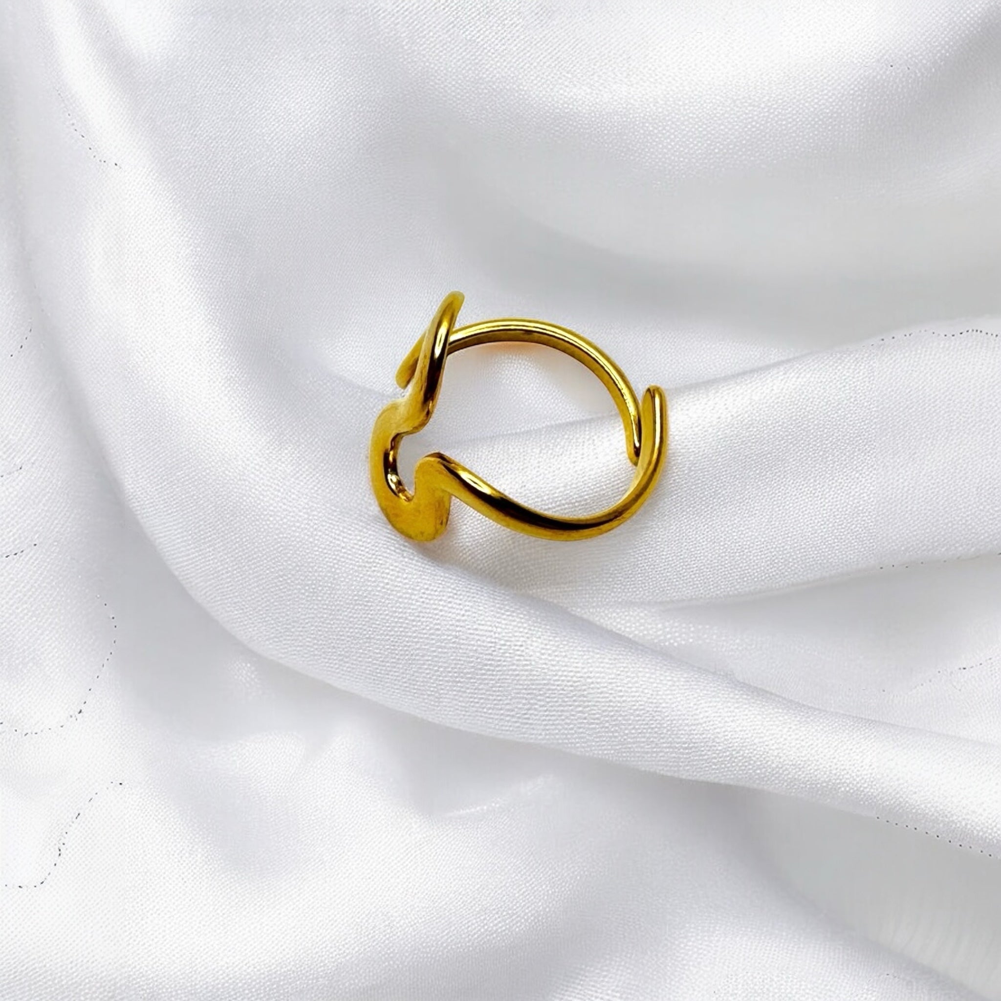 Anello spira gold regolabile Sharifa Crystals